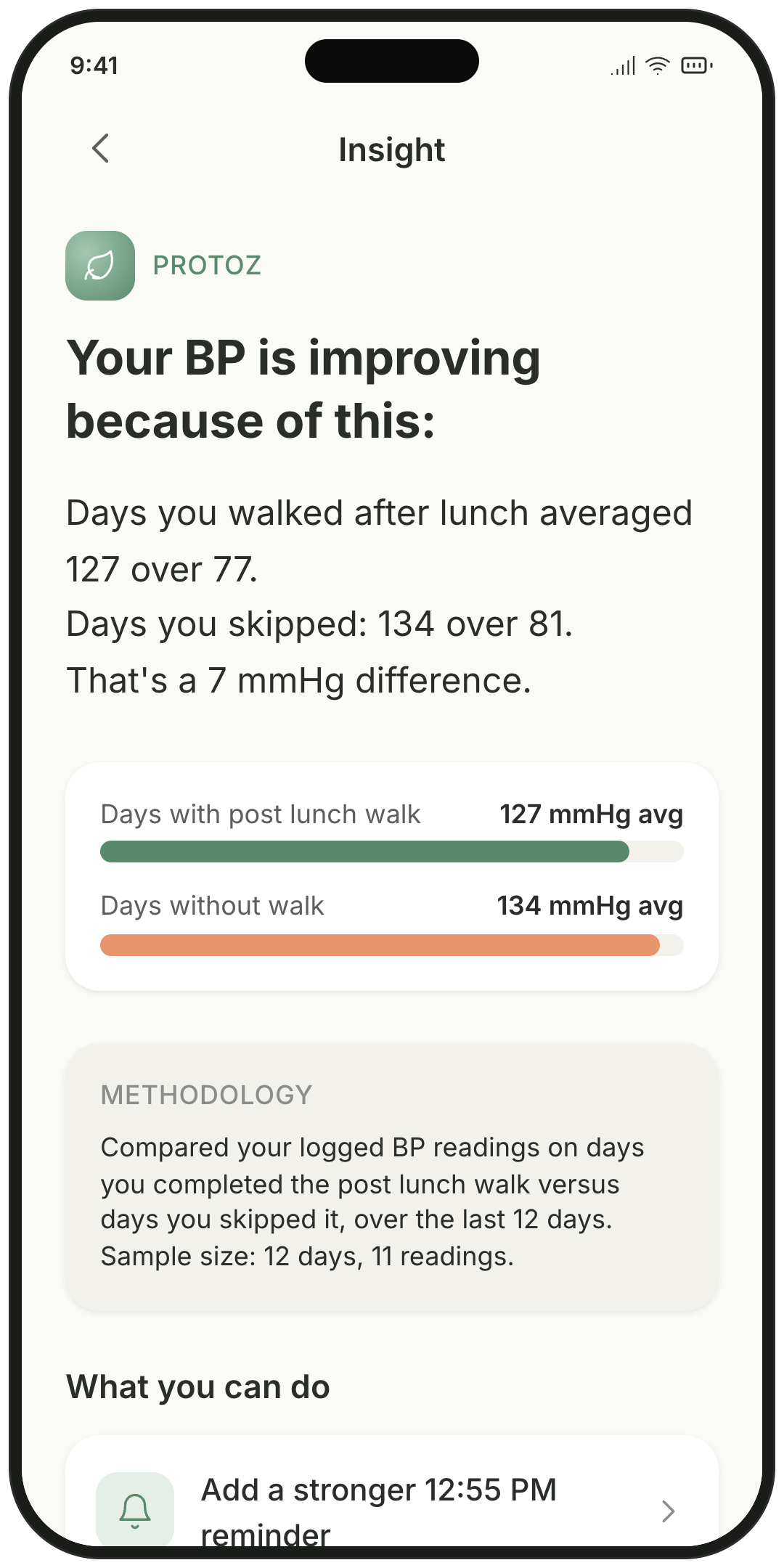 Protoz app — The story behind each change in your data.