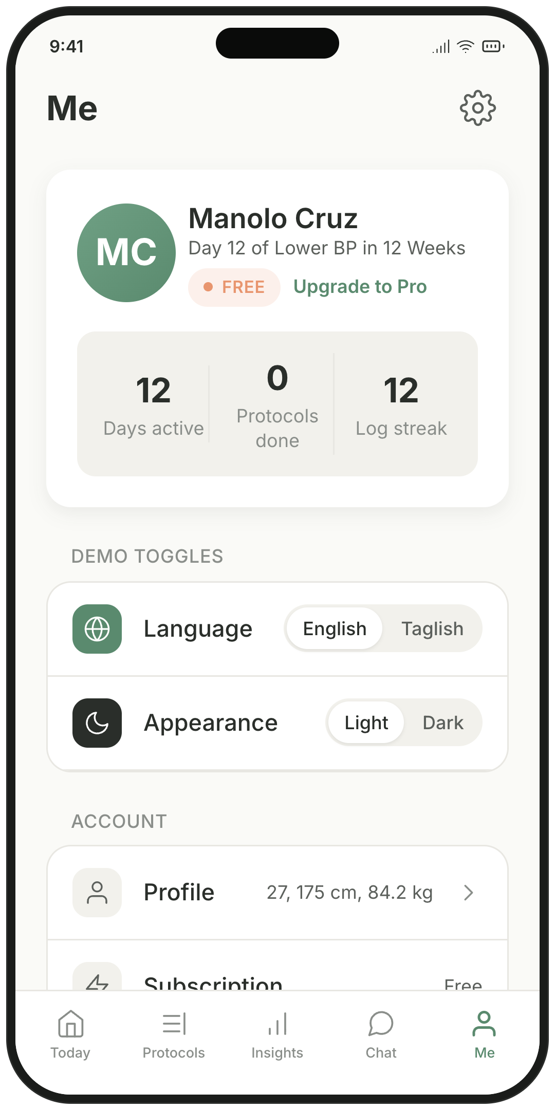 Protoz app — Profile, protocols, and privacy in one place.