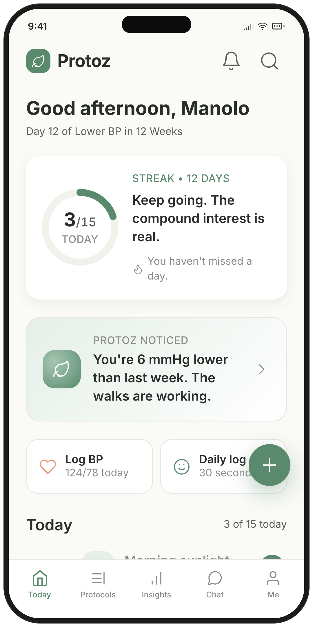 Protoz app — Everything that matters today, calm and in one place.